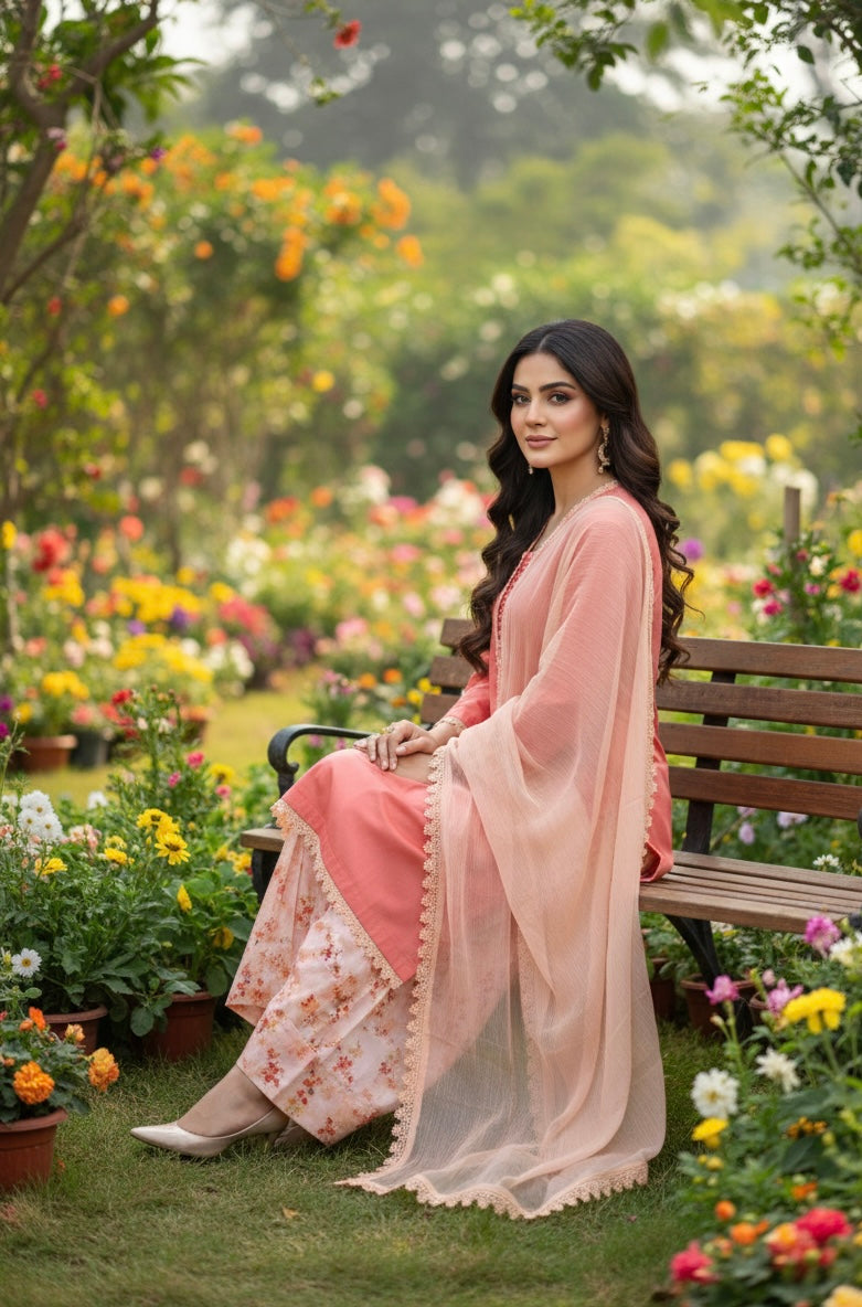 Peach Blush Farshi Set