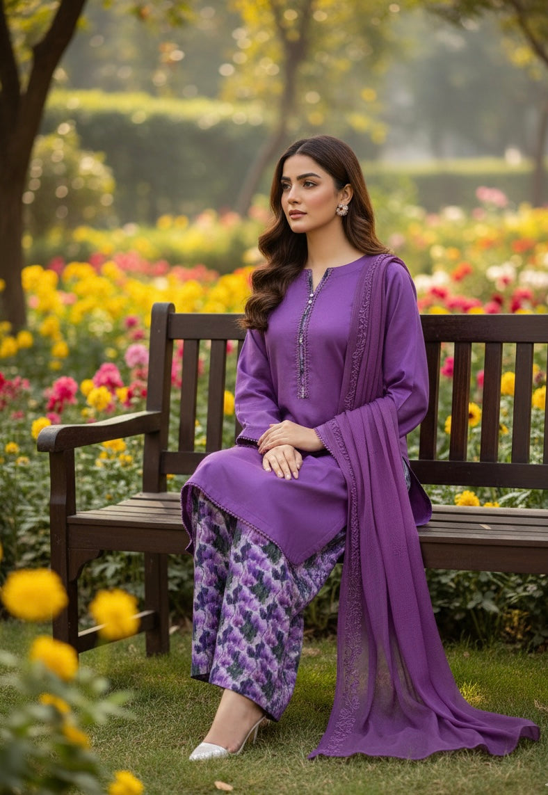 Lavender Bloom|Farshi Set