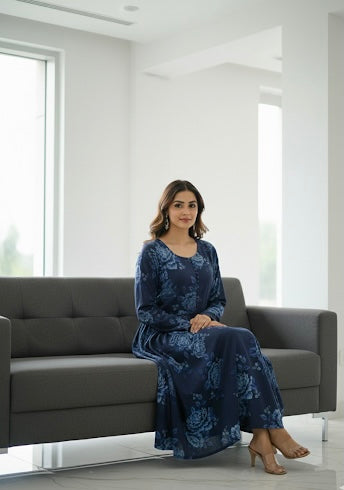 Navy floral frock