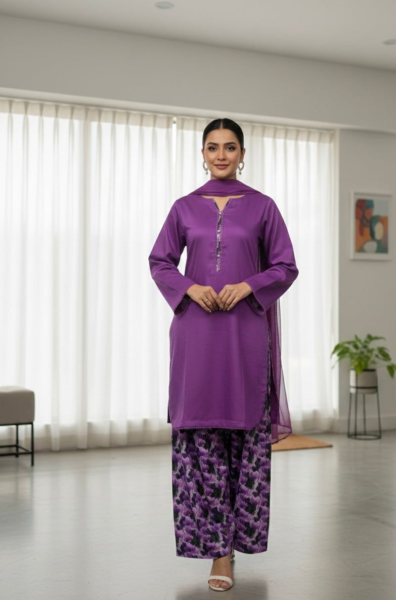 Lavender Bloom|Farshi Set